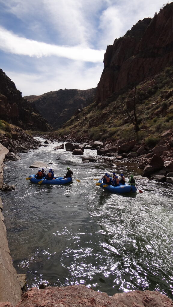 Lost Paddle Rafting company above the "Grateful Dead" in the Royal Gorge.